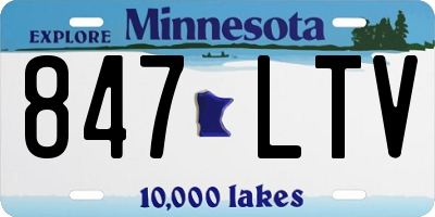 MN license plate 847LTV