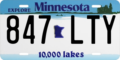 MN license plate 847LTY