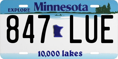 MN license plate 847LUE