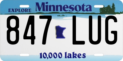 MN license plate 847LUG