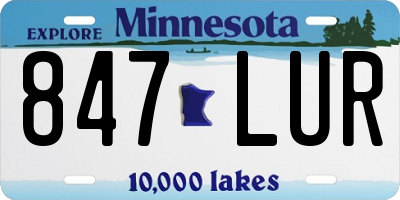 MN license plate 847LUR