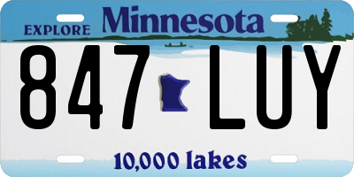 MN license plate 847LUY