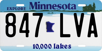 MN license plate 847LVA