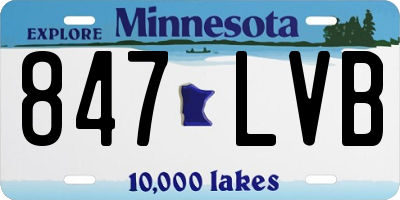 MN license plate 847LVB