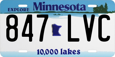 MN license plate 847LVC