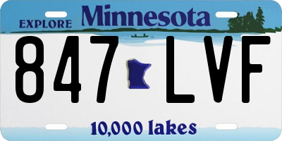 MN license plate 847LVF