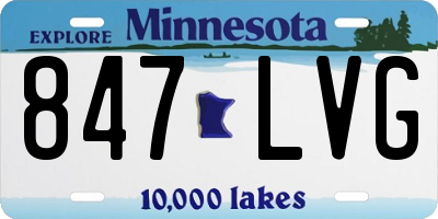 MN license plate 847LVG