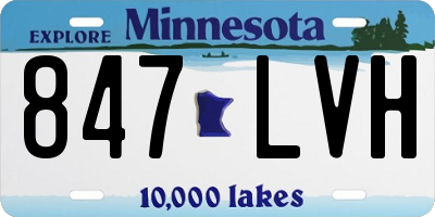 MN license plate 847LVH