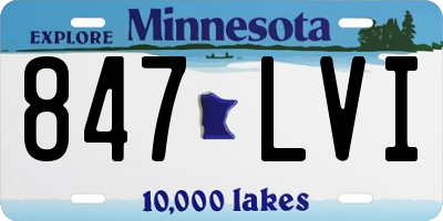 MN license plate 847LVI
