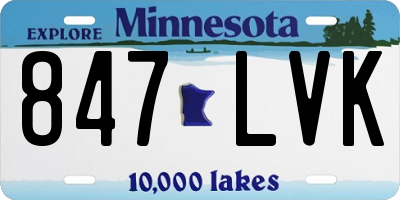 MN license plate 847LVK