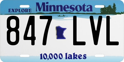 MN license plate 847LVL