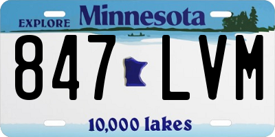 MN license plate 847LVM