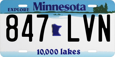 MN license plate 847LVN