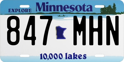 MN license plate 847MHN