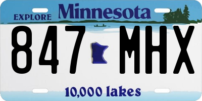 MN license plate 847MHX