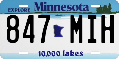 MN license plate 847MIH