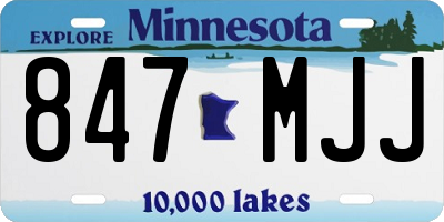 MN license plate 847MJJ