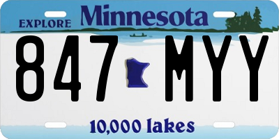 MN license plate 847MYY