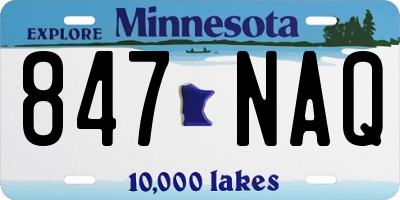 MN license plate 847NAQ