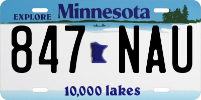 MN license plate 847NAU