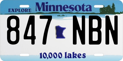 MN license plate 847NBN