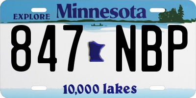 MN license plate 847NBP