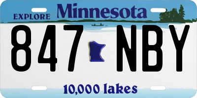 MN license plate 847NBY