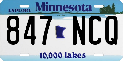 MN license plate 847NCQ