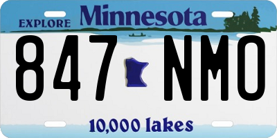MN license plate 847NMO