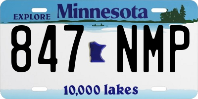 MN license plate 847NMP