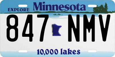 MN license plate 847NMV