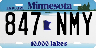 MN license plate 847NMY