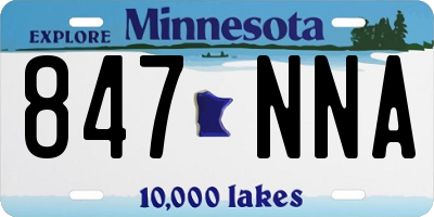 MN license plate 847NNA