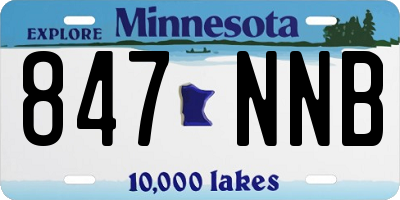 MN license plate 847NNB