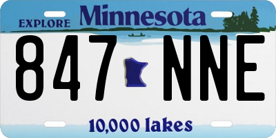 MN license plate 847NNE