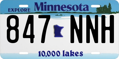 MN license plate 847NNH