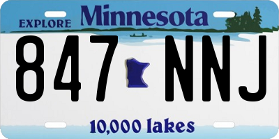 MN license plate 847NNJ