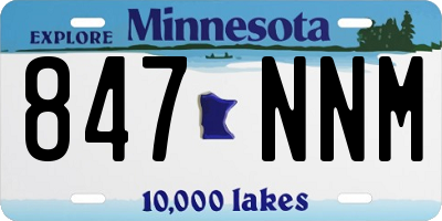 MN license plate 847NNM