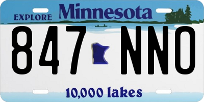 MN license plate 847NNO
