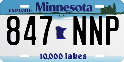 MN license plate 847NNP