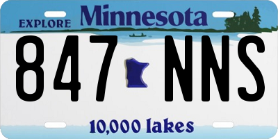MN license plate 847NNS
