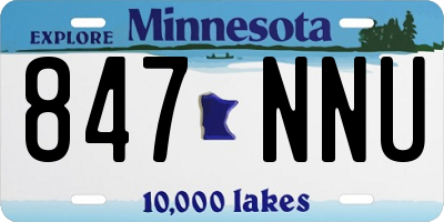 MN license plate 847NNU