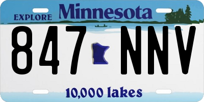 MN license plate 847NNV
