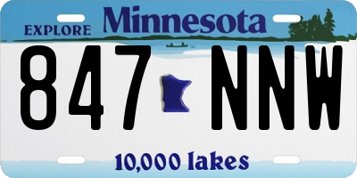 MN license plate 847NNW