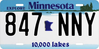 MN license plate 847NNY