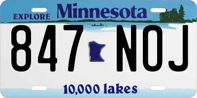 MN license plate 847NOJ