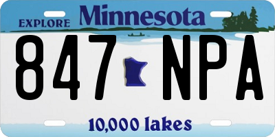 MN license plate 847NPA