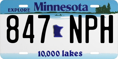 MN license plate 847NPH