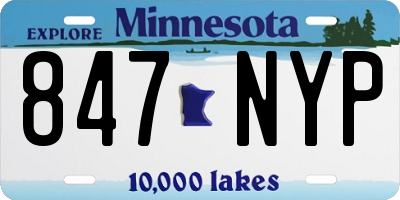 MN license plate 847NYP