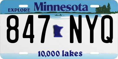 MN license plate 847NYQ
